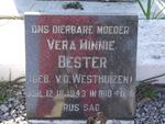 BESTER Vera Minnie nee VAN DER WESTHUIZEN -1943