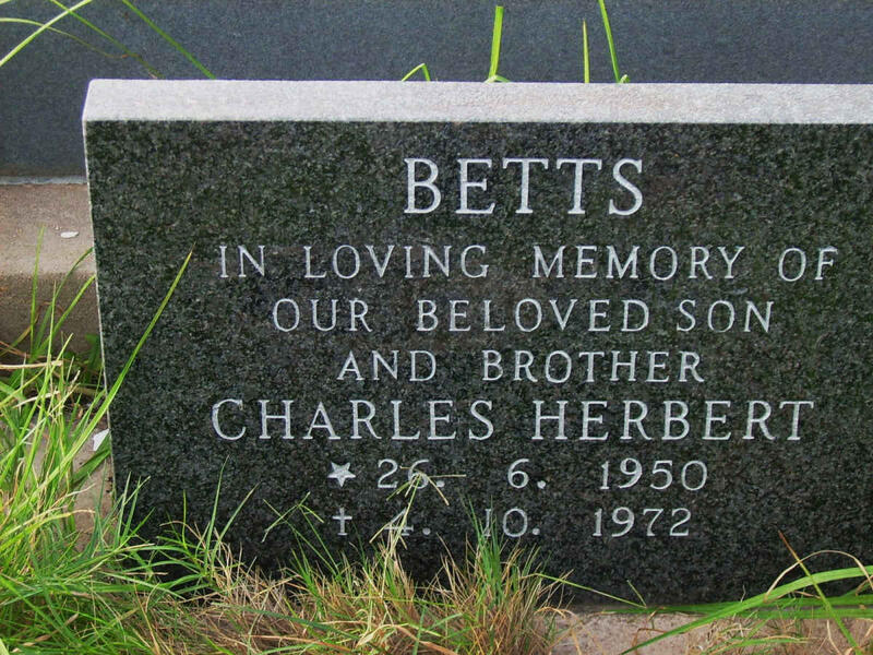 BETTS Charles Herbert 1950-1972