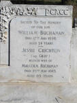 BUCHANAN William -1939 :: BUCHANAN Jessie Crichton nee GRAY -1943