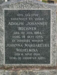 BUCHNER Adolph Johannes 1884-1953 & Johanna Margaretha Wilhelmina 1890-1970