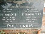 PRETORIUS Stephanus S.J.P. 1913-1965 & Petronella S. 1915-1986