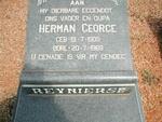 REYNIERSE Herman George 1908-1969