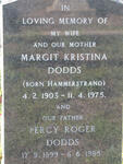 DODDS Percy Roger 1899-1985 & Margit Kristina HAMMERSTRAND 1903-1975