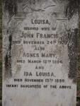 FRANCIS Louisa -1920 :: FRANCIS Agnes Mary -1894 :: FRANCIS Ida Louisa -1899