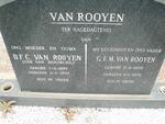 ROOYEN G.F.M., van 1896-1978 & B.F.C. VAN RENSBURG 1897-1992