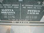 JAGER Petrus Lafras, de 1904-1977 & Aletta Johanna MENTZ 1908-1981
