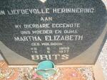BRITS Martha Elizabeth nee MULDOON 1903-1977