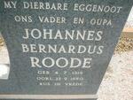 ROODE Johannes Bernhardus 1919-1980