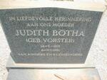 BOTHA Judith nee VORSTER 1911-1981
