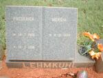 LEHMKUHL Frederick 1926-1996 & Mercia 1939-
