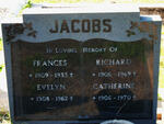 JACOBS Frances 1909-1933 :: JACOBS Richard 1906-1969 :: JACOBS Evelyn 1908-1962 :: JACOBS Catherine 1906-1970