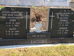 JACOBS John 1891-1960 &  Alice 1894-1984