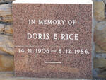 RICE Doris E. 1906-1986