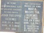 SCHEMEL Johan Phillippus 1905-1968 & Maria Magrietha BOTHA 1912-1987