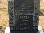 RENSBURG Hester Gertruida Hendrika, Janse van 1917-1975
