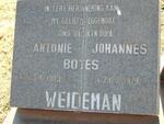 WEIDEMAN Antonie Johannes Botes 1903-1979