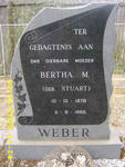 WEBER Bertha M nee STUART 1878-1969