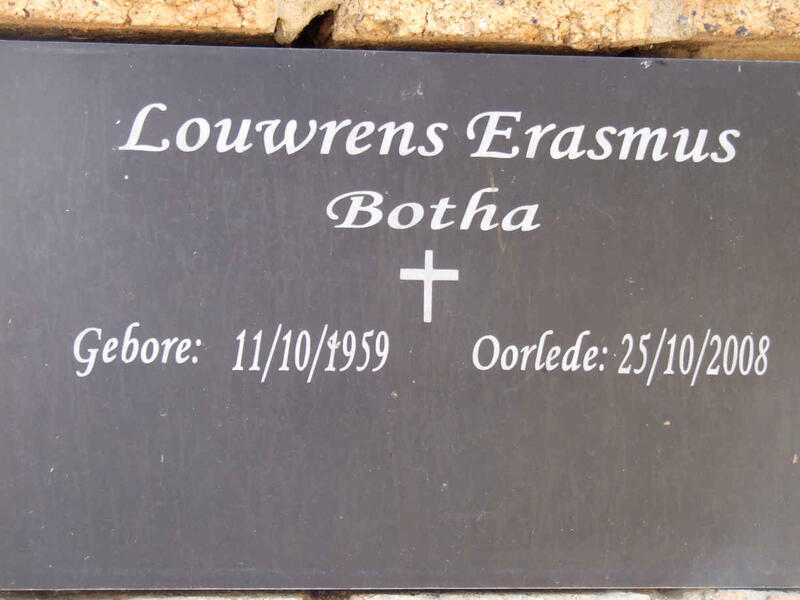 BOTHA Louwrens Erasmus 1959-2008