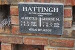 HATTINGH Albertus 1931-1996 :: HATTINGH George M. 1974-2006