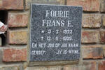FOURIE Frans E. 1923-1995