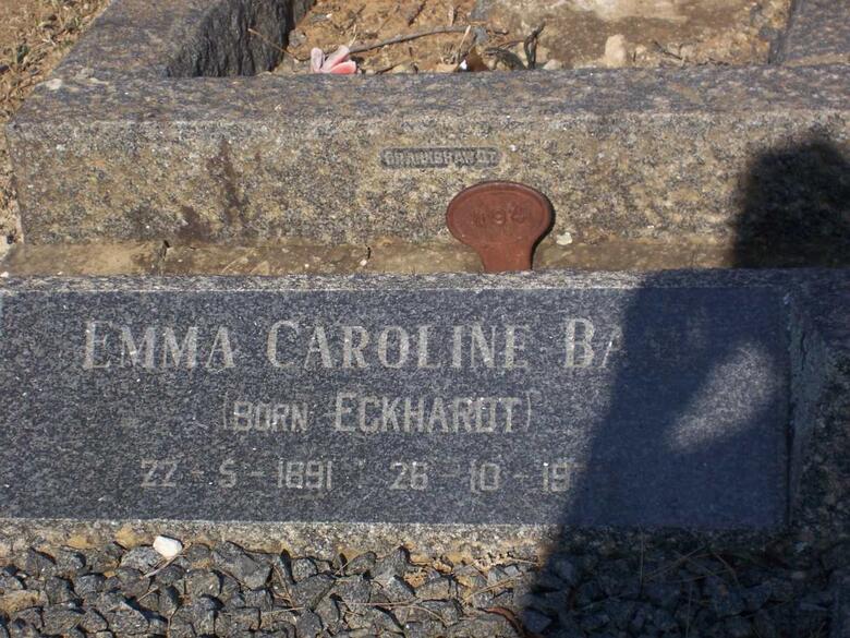 BAM Emma Caroline nee ECKHARDT 1891-1972