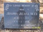 HILES Johanna Juliana 1912-1986