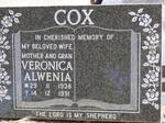 COX Veronica Alwenia 1938-1991