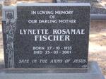 FISCHER Lynette Rosamae 1935-2001