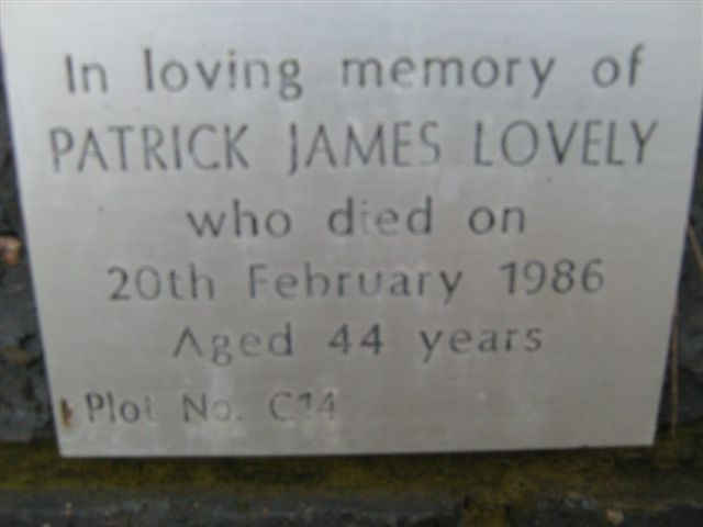 LOVELY Patrick James -1986