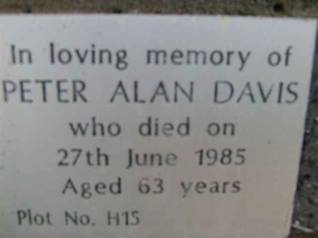 DAVIS Peter Alan -1985