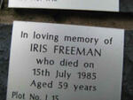 FREEMAN Iris -1985