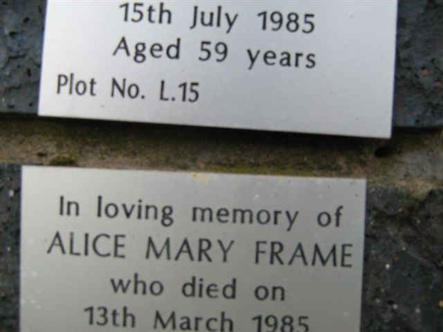 FRAME Alice Mary -1985