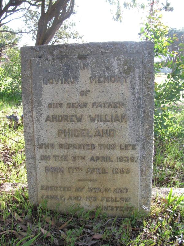 PHIGELAND Andrew William 1869-1939