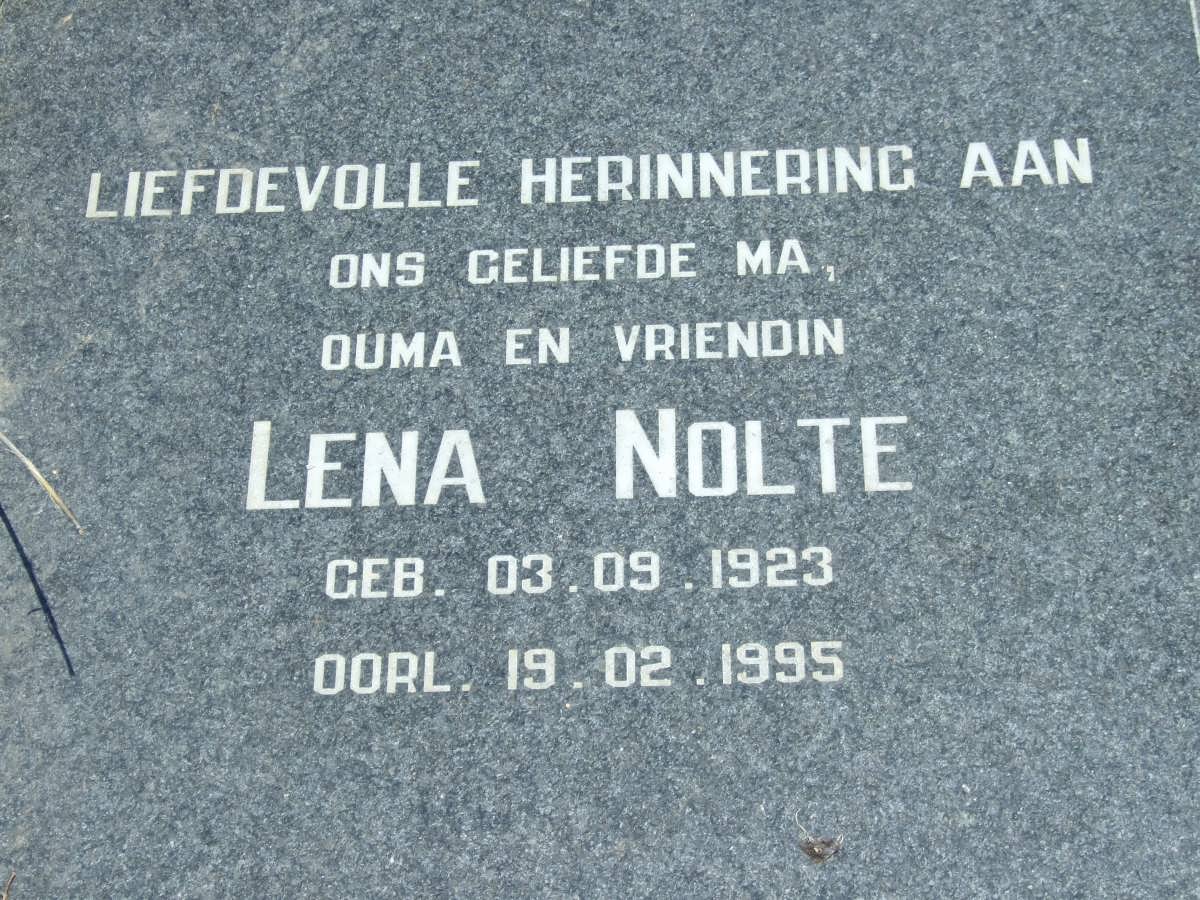 NOLTE Lena 1923-1995