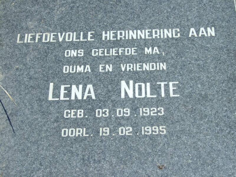 NOLTE Lena 1923-1995