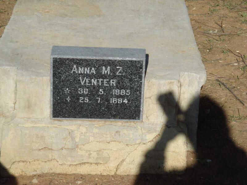 VENTER Anna M.Z. 1885-1894