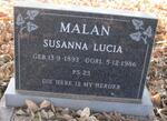 MALAN Susanna Lucia 1893-1986
