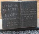 ELOFF Johanna Elizabeth nee PRETORIUS 1925-2002