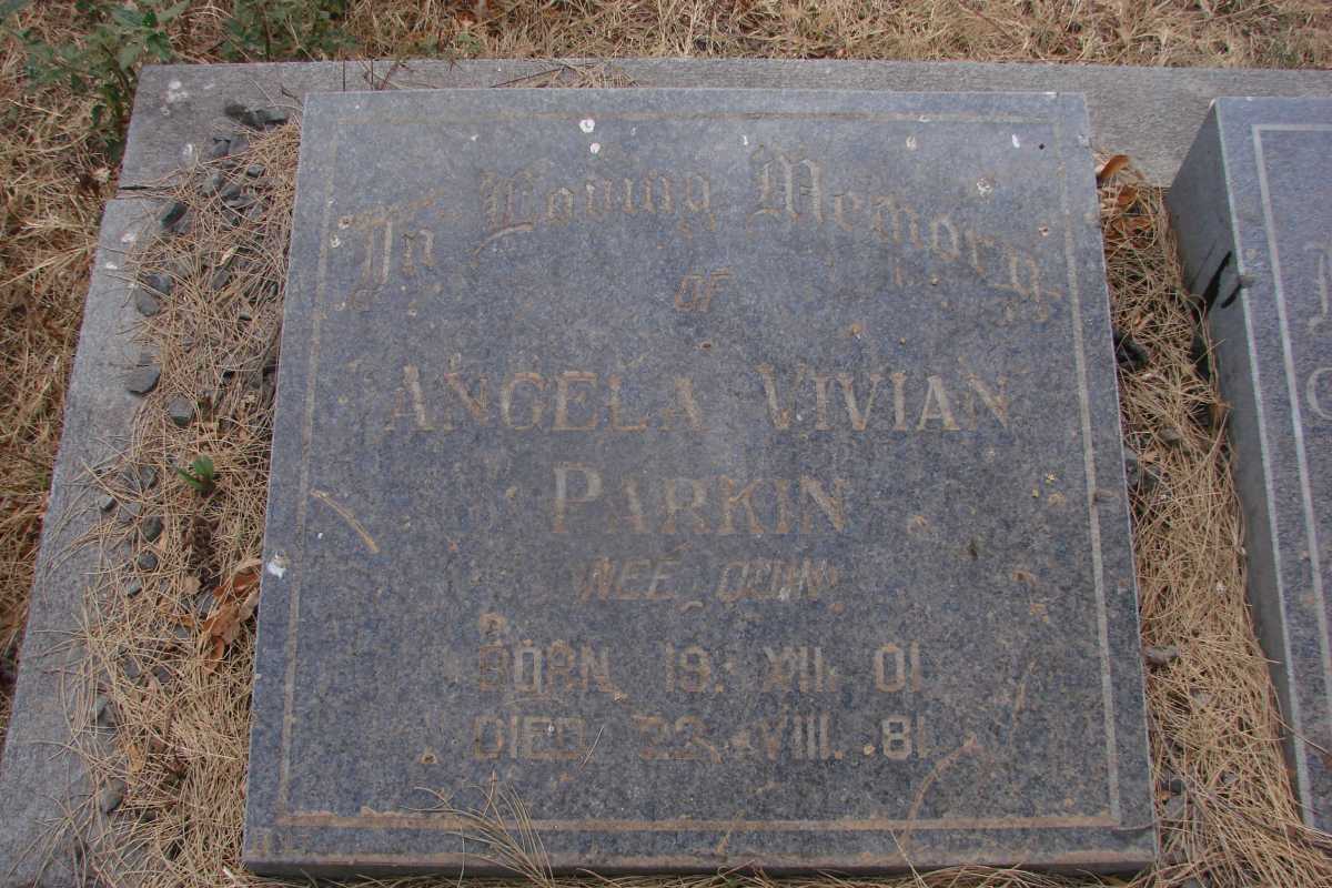 PARKIN Angela Vivain nee QUIN 1901-1981