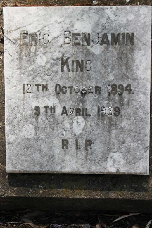 KING Eric Benjamin 1894-1939