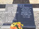 COETZEE Jasper Francis 1921-1974 & Magrietha Petronella 1915-1999