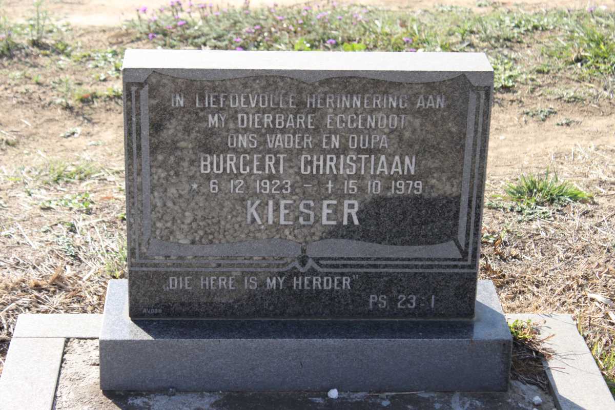 KIESER Burgert Christiaan 1923-1979