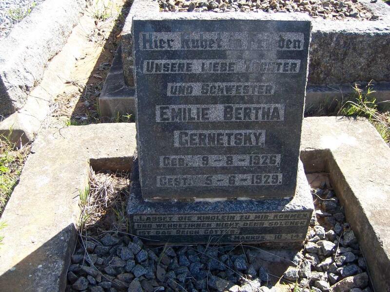 GERNETSKY Emilie Bertha 1926-1929