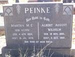 PEINKE Albert August Wilhelm 1882-1966 & Martha M.E. KUHN 1884-1975
