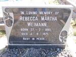 WEIMANN Rebecca Martha 1881-1971
