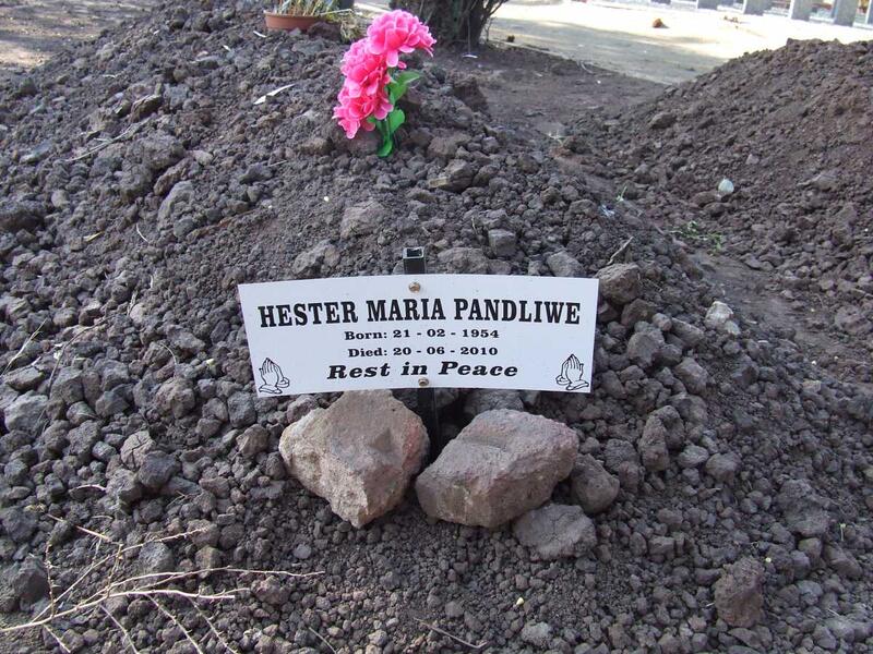 PANDLIWE Hester Maria 1954-2010