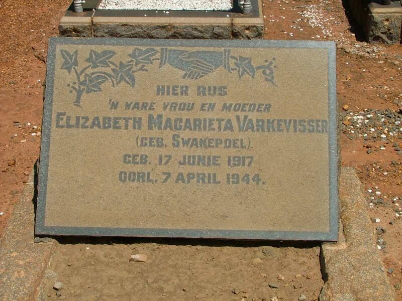 VARKEVISSER Elizabeth Magarieta nee SWANEPOEL 1917-1944