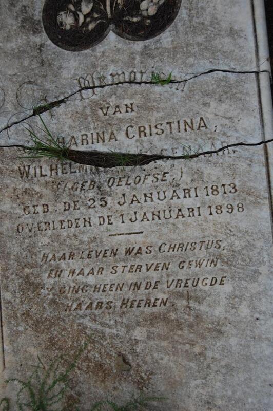 WAGENAAR Catharina Christina Wilhelmina nee OELOFSE 1813-1898