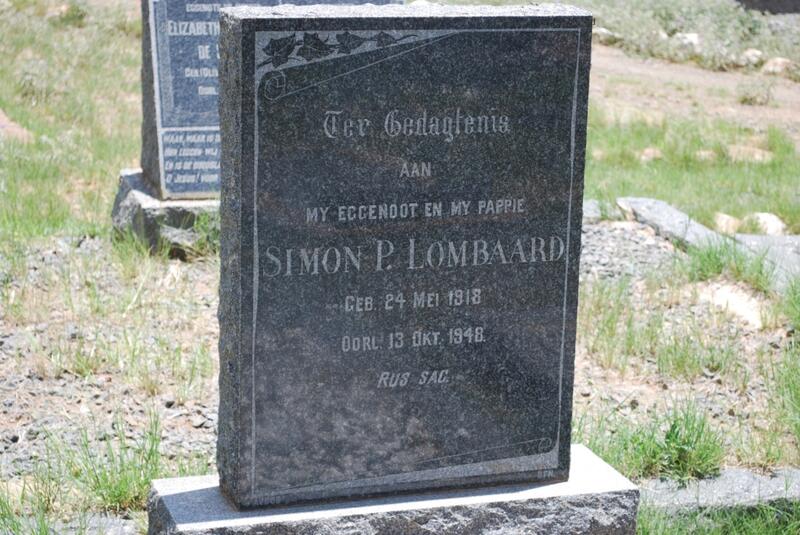 LOMBAARD Simon P. 1918-1948