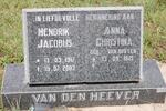 HEEVER Hendrik Jacobus, van den 1917-2003 & Anna Christina VAN ROOYEN 1921-